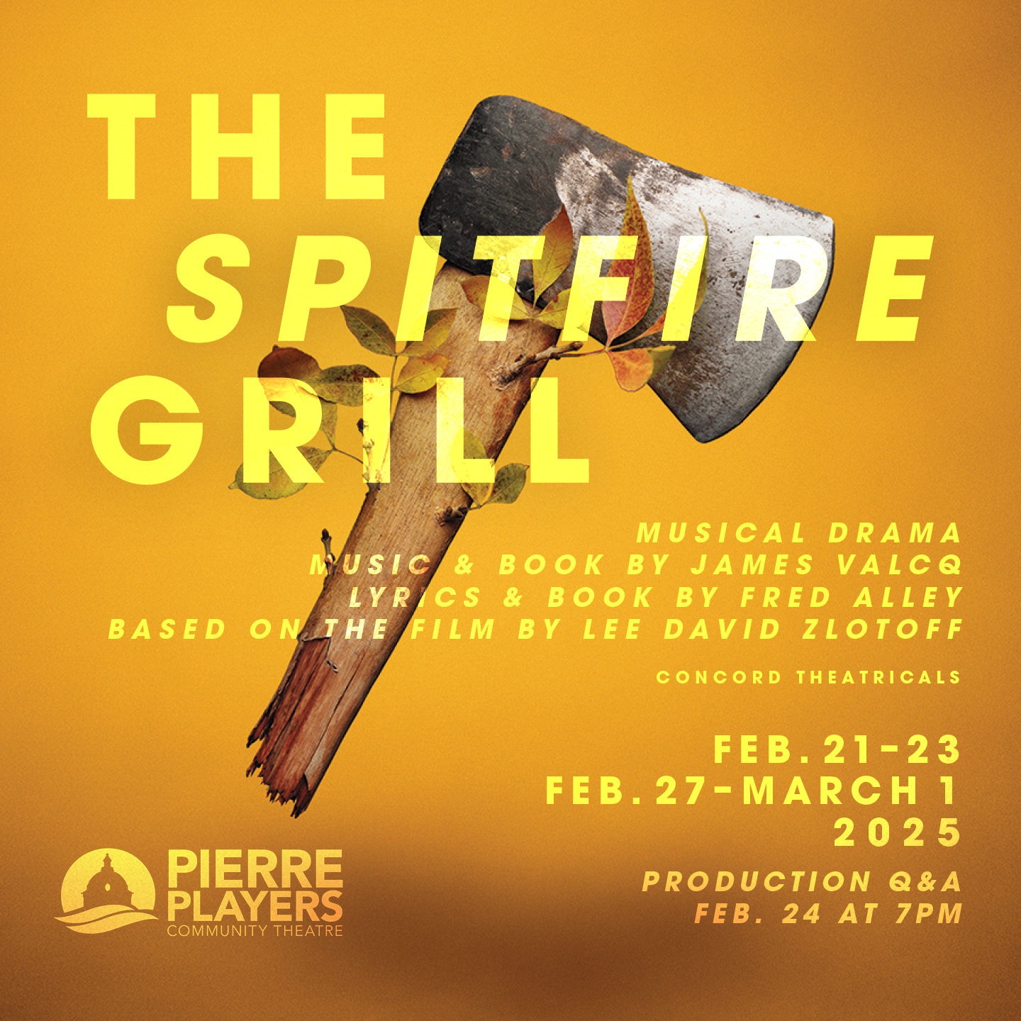 Upcoming Auditions: The Spitfire Grill poster